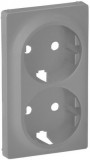 LEGRAND 754952 Valena Life 2x2P+F dugalj csatlakozóaljzat burkolat alumínium