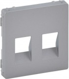 LEGRAND 755372 Valena Life kettős hangszóró-csatlakozóaljzat burkolat, 4 kivezetéssel alumínium