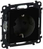 LEGRAND 756321 Valena Life 2P+F dugalj csatlakozóaljzat mechanizmus burkolattal, rugós vezetékbekötéssel, fekete