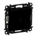 LEGRAND 756326 Valena Life váltókapcsoló jelzőfénnyel, mechanizmus burkolattal, 10 AX, fekete