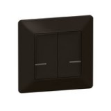 LEGRAND 756387 Valena Life Netatmo vezeték nélküli kettős egypólusú kapcsoló, fekete