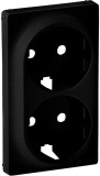 LEGRAND 756952 Valena Life 2x2P+F dugalj csatlakozóaljzat burkolat, fekete
