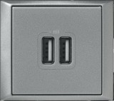 LEGRAND 770270 Valena 2xUSB töltő aljzat, 1500 mA, alumínium