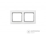 Legrand 770492 Valena keret vízszintes 2-es fehér/ezüst