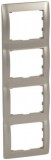 LEGRAND 771408 Galea Life keret 4-es függőleges, titánium