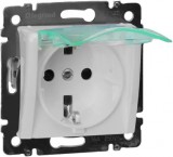 LEGRAND 774220 Valena IP44 2P+F dugalj csatlakozóaljzat csapófedéllel, fehér