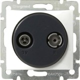 LEGRAND 774432 Valena TV-RD antenna-csatlakozóaljzat végzáró, 1,5dB fehér