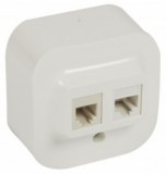 LEGRAND 782428 Forix IP20 falon kívüli 2x RJ45 Cat. 5e UTP informatikai csatlakozóaljzat fehér