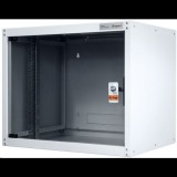 Legrand EvoLine 7U 19" Rackszekrény különálló kivitel 600x450x405mm, szürke,egyrekeszes, üvegajtós, készre szerelt, max.65 kg (EVO7U6045) (EVO7U6045)