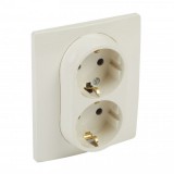 Legrand Niloé bézs 2x2P+F csatlakozóaljzat (764634) (Legrand 764634)