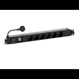 Legrand rack elosztósor 1U 19" 6 aljzat túlfeszültségvédő (646836) (646836)