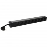 Legrand rack elosztósor 1U 19" 9 aljzat jelzőlámpás (646821) (646821)