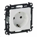 Legrand Valena Life 2P+F csatlakozóaljzat gyermekvédelemmel, rugós vezetékbekötéssel fehér (753120) (753120)