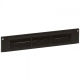 Legrand vízszintes fésűs rendező panel, 2U, 19", átmenő kivágással, gyorspánttal rögzítés, műanyag,