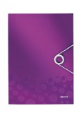 LEITZ Gumis mappa, PP, A4, LEITZ "Wow", lila