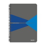 Leitz "Office" 90 lap A5 szürke-kék laminált karton borító vonalas spirálfüzet