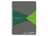 Leitz Office A5, kockás spirálfüzet, szürke-zöld