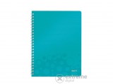 Leitz "Wow" 80 lap, A4 kockás spirálfüzet, jégkék