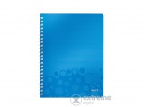 Leitz "Wow" 80 lap, A4 kockás spirálfüzet, kék