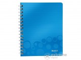 Leitz "Wow" 80 lap, A5 kockás spirálfüzet, kék