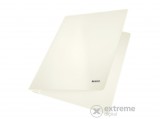 Leitz "Wow" A4 gyorsfűző laminált karton, lakkfényű fehér (30010001)