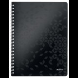 Leitz WOW spirálfüzet A4 kockás fekete (46380095) (le46380095)