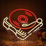 Lemezjátszó Neon LED fali világítás