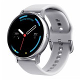 LEMFO Q71 bluetooth hívás, pulzus-, vérnyomás- és véroxigénmérő EKG multisport okosóra magyar nyelvű menüvel, Ezüst óraház, szürke szíjjal