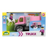 LENA: Truxx Rózsaszín lószállító autó lóval és figurával