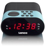 Lenco CR-07 FM Alarm Clock Radio Blue CR07 BLUE