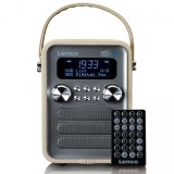 Lenco PDR-051TPSI portable DAB+ FM radio with Bluetooth and aux-input rechargeable battery Taupe PDR-051TA
