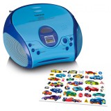 Lenco SCD-24PK Kids portable stereo FM radio with CD player Blue SCD-24KIDSBU