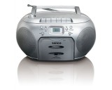Lenco SCD-420SI  Portable FM Radio CD Cassette Player Silver SCD420SILBER