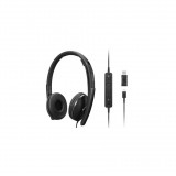 Lenovo 4XD1M45627 fejhallgató és headset Vezetékes Fejpánt USB C-típus Fekete (4XD1M45627)