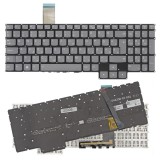 Lenovo 5CB1C93141 gyári új magyar RGB háttérvilágításos szürke laptop billentyűzet, keret nélkül