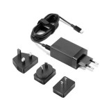 Lenovo 65W USB-C hálózati töltő, PD 3.0, utazó adapter, fekete