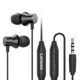 LENOVO HF130 Vezetékes fülhallgató mikrofonnal, fekete (HF130BL) - Fülhallgató