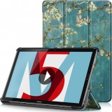 Lenovo Tab 4 8.0 TB-8504F, mappa tok, virág minta, Trifold, zöld/színes (89516) - Tablet tok