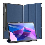 Lenovo Tab P12 Pro (12.6) TB-Q706F, mappa tok, Ceruza tartóval, Trifold, Dux Ducis Domo, sötétkék (RS115309) - Tablet tok