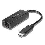 Lenovo USB-C to Ethernet Adapter hálózati átalakító, Gigabit Ethernet, RJ45 csatlakozó, LED visszajelző, fekete
