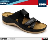 Leon ANATOMIC 906 BLACK komfort női papucs