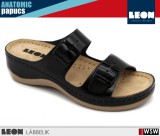 Leon ANATOMIC 906 BLACK komfort női papucs