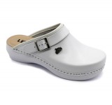 Leon Comforstep PU 101 fehér zárt női bőr klumpa 36-41