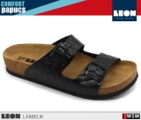 Leon COMFORT 4261 BLACK komfort női papucs