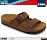 Leon COMFORT 4261 BROWNVELUR komfort női papucs