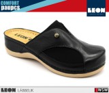 Leon COMFORT 912 BLACK komfort női papucs