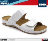 Leon COMFORT 952 WHITE komfort női papucs