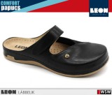 Leon COMFORT 953 BLACK komfort női papucs