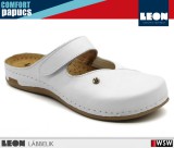 Leon COMFORT 953 WHITE komfort női papucs