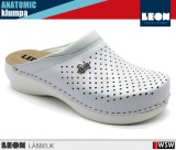 Leon COMFORT PU100 WHITE bőr női klumpa